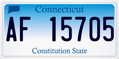 CT license plate AF15705