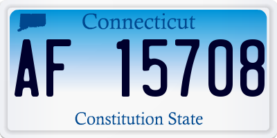 CT license plate AF15708