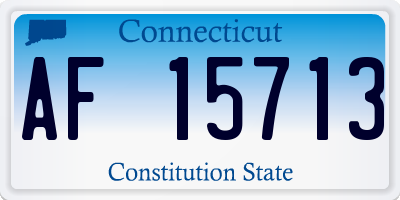 CT license plate AF15713