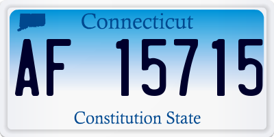 CT license plate AF15715