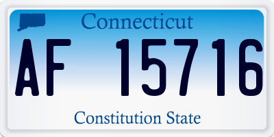 CT license plate AF15716