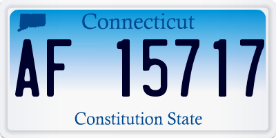 CT license plate AF15717