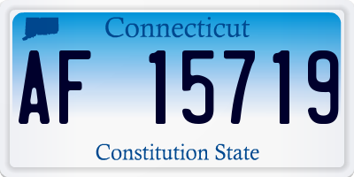 CT license plate AF15719