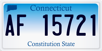 CT license plate AF15721
