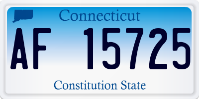 CT license plate AF15725