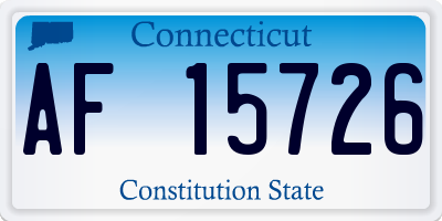CT license plate AF15726