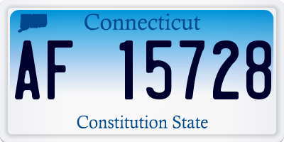 CT license plate AF15728