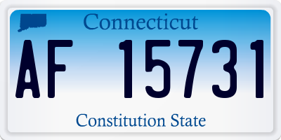 CT license plate AF15731