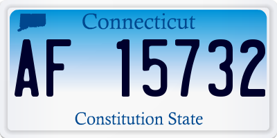 CT license plate AF15732