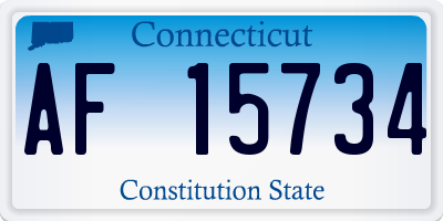CT license plate AF15734