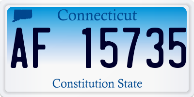 CT license plate AF15735