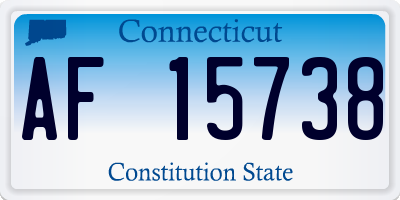 CT license plate AF15738