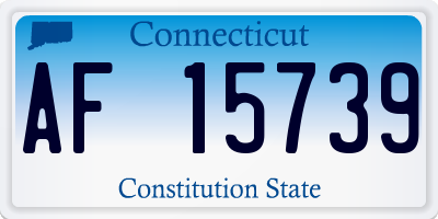 CT license plate AF15739