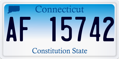 CT license plate AF15742