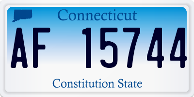 CT license plate AF15744