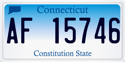 CT license plate AF15746