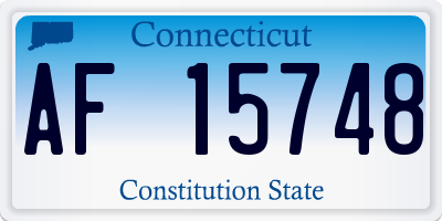 CT license plate AF15748