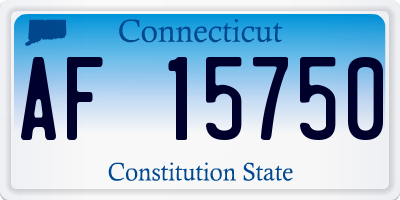 CT license plate AF15750
