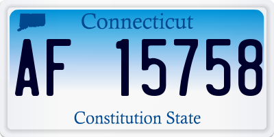 CT license plate AF15758