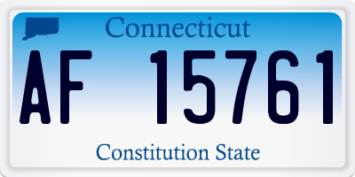 CT license plate AF15761