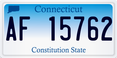 CT license plate AF15762