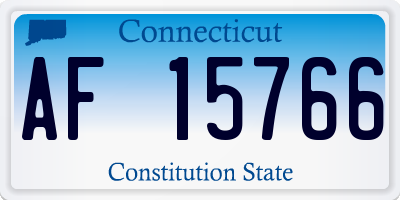 CT license plate AF15766