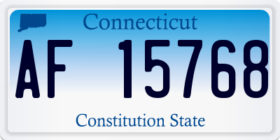CT license plate AF15768