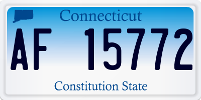 CT license plate AF15772