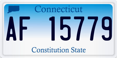 CT license plate AF15779