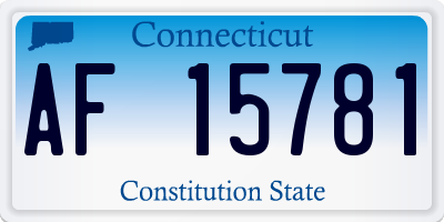 CT license plate AF15781