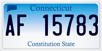 CT license plate AF15783