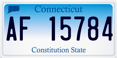 CT license plate AF15784
