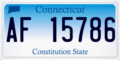 CT license plate AF15786