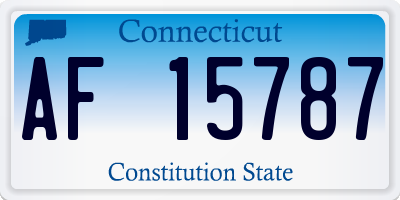 CT license plate AF15787