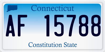 CT license plate AF15788