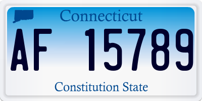 CT license plate AF15789