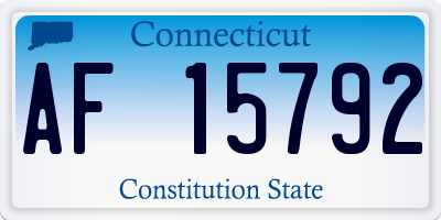 CT license plate AF15792