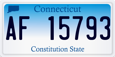 CT license plate AF15793