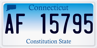 CT license plate AF15795