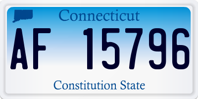 CT license plate AF15796