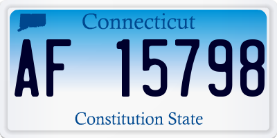 CT license plate AF15798