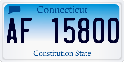 CT license plate AF15800