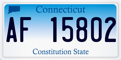 CT license plate AF15802
