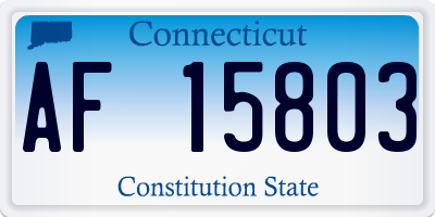 CT license plate AF15803