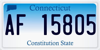 CT license plate AF15805