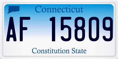 CT license plate AF15809