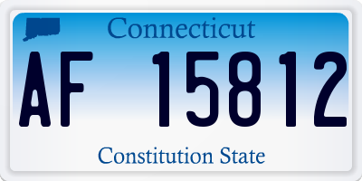 CT license plate AF15812