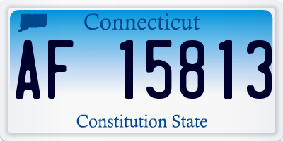 CT license plate AF15813