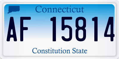 CT license plate AF15814