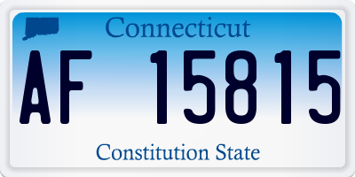 CT license plate AF15815